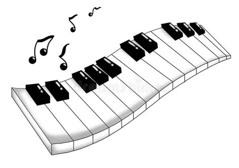 Musical Keyboard Digital Illustration Of A Musical Keyboard With The