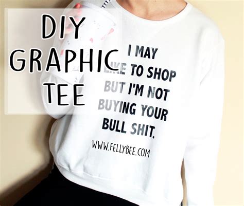 How To Make A Graphic Tee Without Transfer Paper Diy Graphic Tee