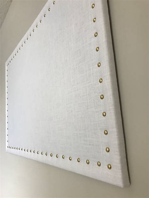 Large 17 X 23 White Linen Fabric Cork Board Linen Bulletin Etsy