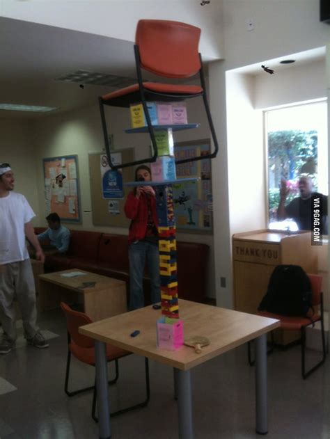 My College Takes Jenga To A Whole Nother Level 9gag