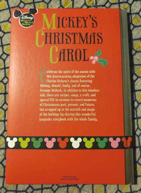 Mickeys Christmas Carol Hardcover Book 2019 Keepsake Edition