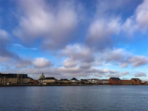 Copenhagen Denmark Landscape From The Seaside From Boat Stock Image