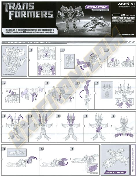 Transformers Movie Megatron Transformers Instructions Database