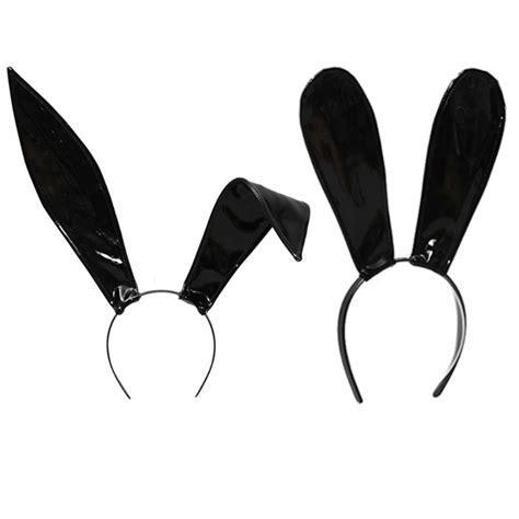 Leather Rabbit Ears Headband Handmade Sexy Bunny Ears Hairband Easter