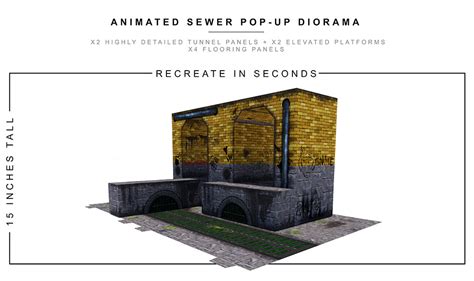 Animated Sewer Pop Up Diorama 112 Extreme Sets