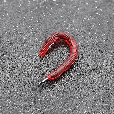 100pcs Red Soft Earthworm Fishing Bait Worm Lures Crankbaits Hooks Buy