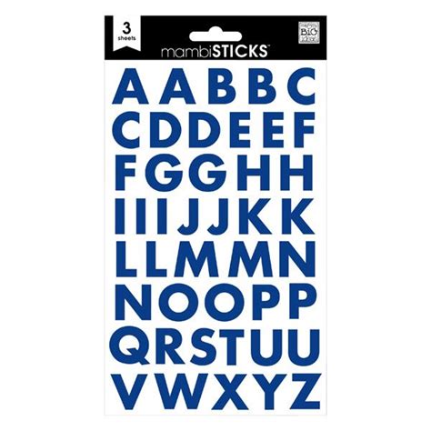 Navy Block Alphabet Stickers Alphabet Stickers Labels