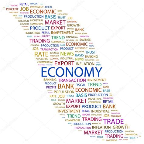 Economy Word Collage On White Background Stock Vector Image By
