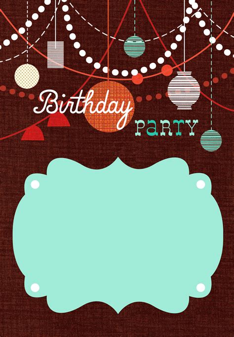 Birthday Decorations Free Printable Birthday Invitation Template