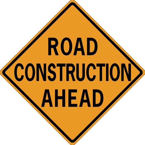 Road Construction Ahead Royalty Free Stock Svg Vector And Clip Art