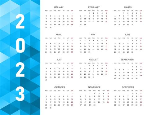 Premium Vector Modern 2023 Calendar Design Template