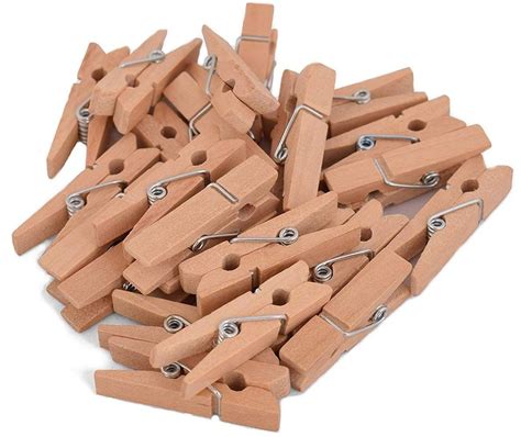 Accmart Natural Wood Clothespins Mini Clothespins Multi Function