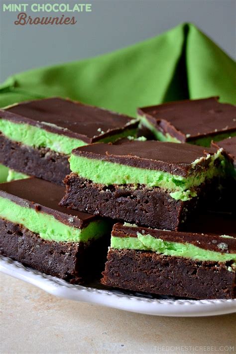 perfect mint chocolate brownies the domestic rebel