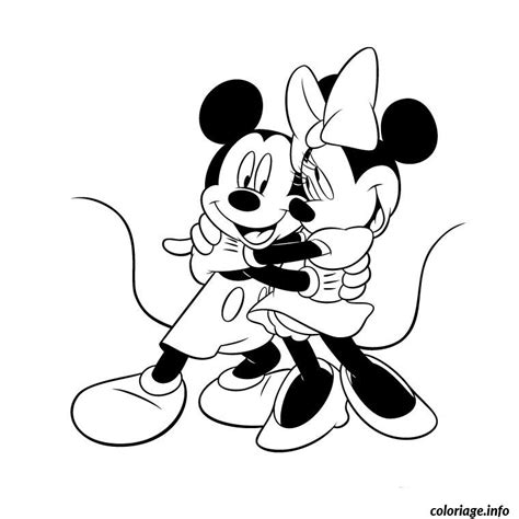 Coloriage Minnie Et Mickey Dessin