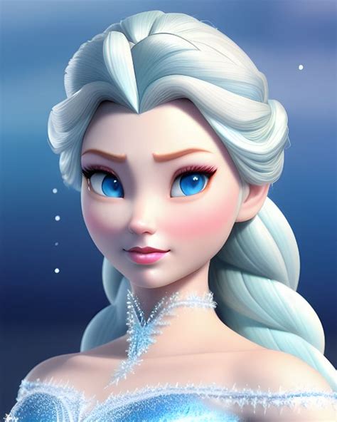 Frozen Ice Princess Elsa Portrait Disney My Realistic Art Hd Full 4k