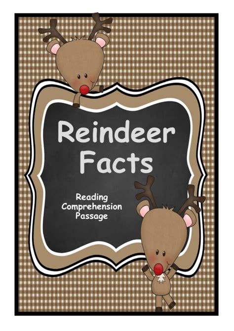 Reindeer Facts Reading Comprehension Passage Made By Teachers