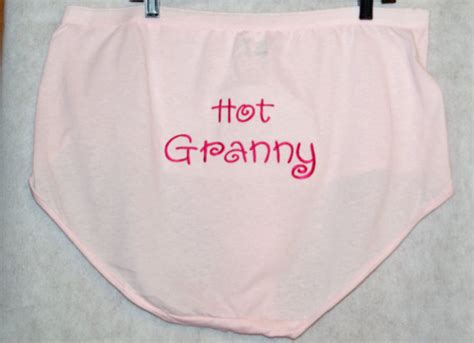 hot granny panties monogrammed embroidered funny custom