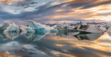 Body Of Water Jokulsarlon Iceberg Reflection Landscape Hd Wallpaper