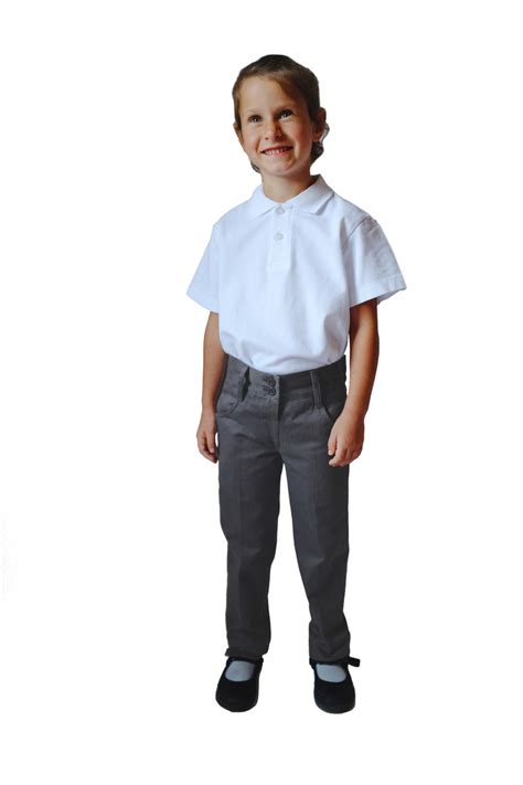 Organic School Uniform Girl Grey Trousers Classic Fit