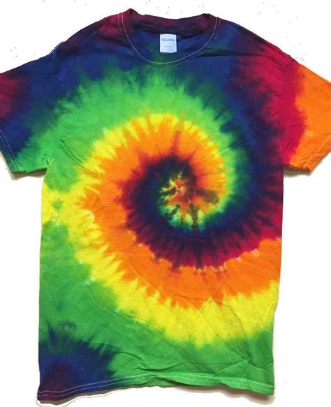 Smooth Rainbow Tye Dyed Tee Shirt Men Women Size Xl Hippie Tie Dye