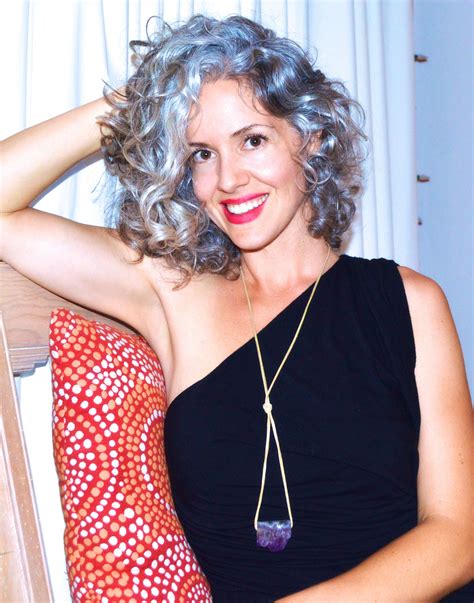 Sara Davis Eisenman Silver Hair Gray Hair Grey Curly Hair Medium