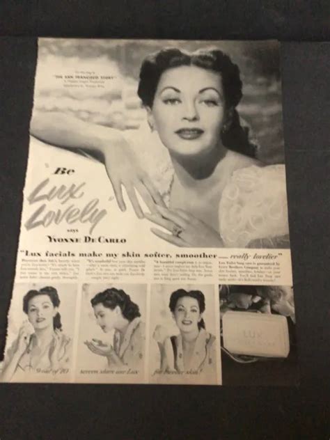 Yvonne Decarlo Lux Soap Vintage Ad Clipping Original Magazine Print