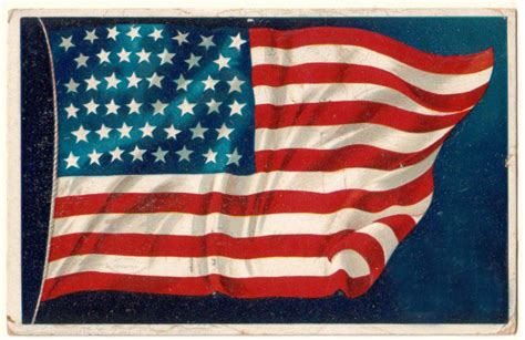 Vintage Usa Flag Postcard American Flag Chromolithograph Flag