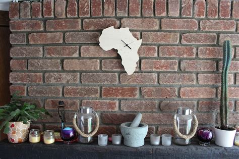 Custom Unique Bespoke Africa Shape Clock Africa Map Wooden Etsy