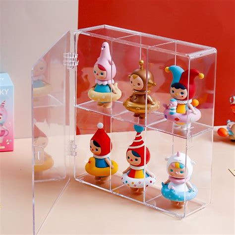ziokok 1pc clear acrylic display case dustproof model toy showcase action figures show box