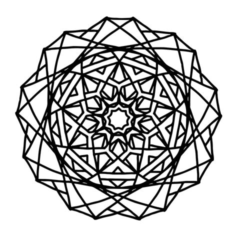 Geometric Mandala Coloring Babadoodle