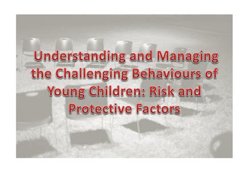 Understanding And Managing The Challenging Behaviours Of Young