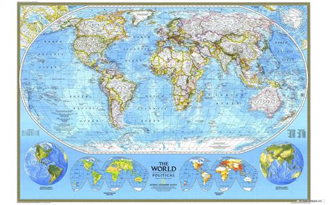 Desktop Map Of The World Wallpaper