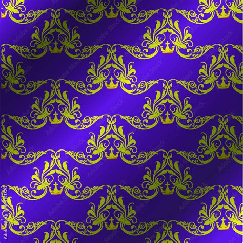 Royal Vector Textile On Purple Background Luxury Purple Royal