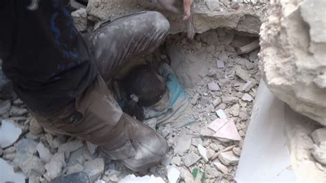 Girl Pulled From Rubble Is Only Survivor After Airstrike Kills Her