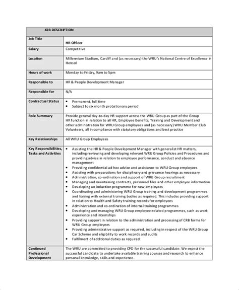 Free 50 Sample Job Descriptions In Pdf Ms Word