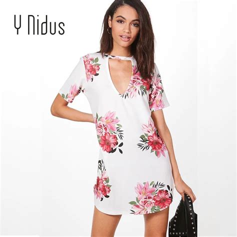 y nidus summer mini dress women floral printed sundress sex deep v neck dress chic dresses boho