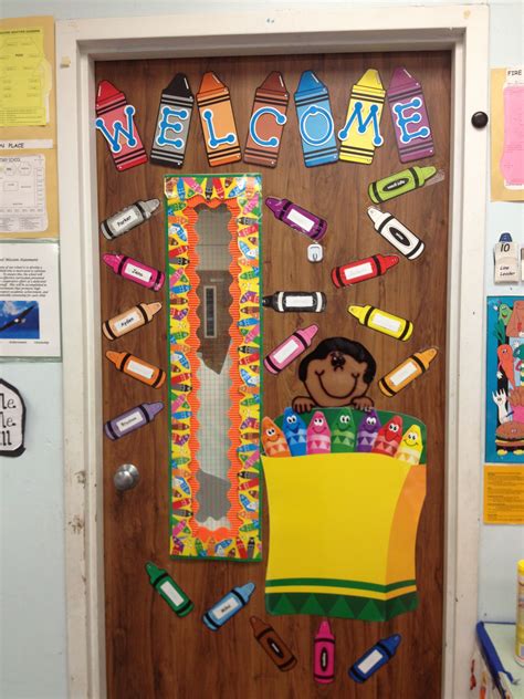Crayon Classroom Door | Diy classroom decorations, Classroom decor middle, Classroom decor themes