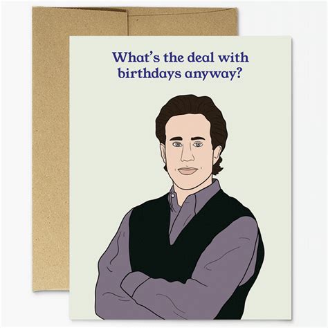 Jerry Seinfeld Birthday Card By Party Mountain Paper Outer Layer