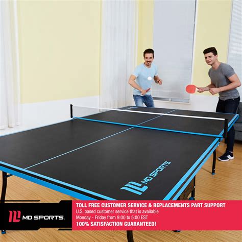 Md Sports Official Size Table Tennis Table Black Blue Md Sports