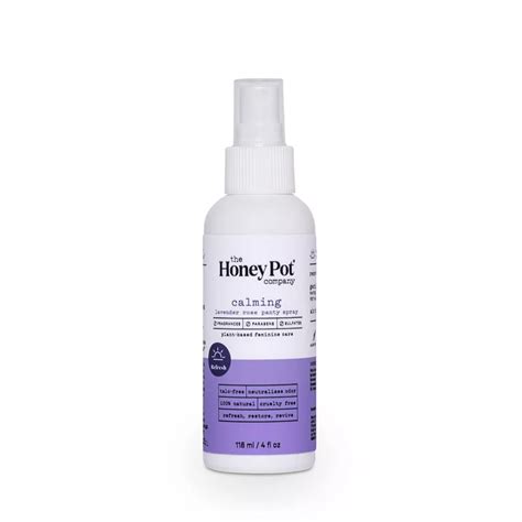 The Honey Pot Company Refreshing Lavender Rose Panty And Body Plant Derived Deodorant Spray 4 Oz