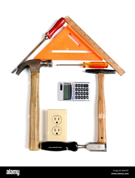 House Made Of Tools To Symbolize Home Improvement Stock Photo Alamy