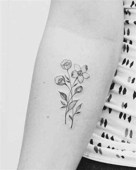 Simple flower tattoos can involve just the blossom, or the stem with a single flower. A simply elegant flower tattoo for your arm. # ...