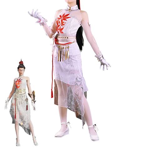 game naraka bladepoint viper ning cosplay costume women white dress fancy outfits halloween