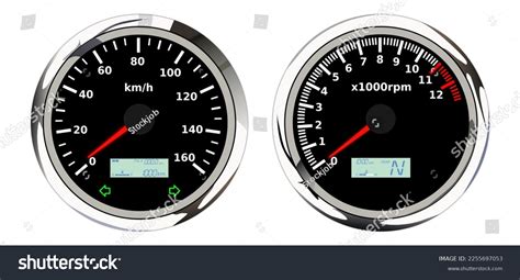 Motorcycle Speedometer Kilometer Per Hour Unit Stock Vector Royalty