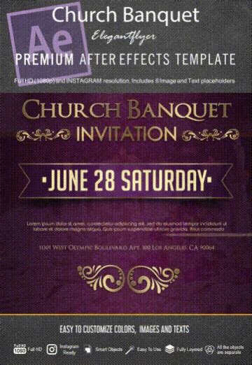 Church Banquet After Effects Template - 10033081 | by ElegantFlyer