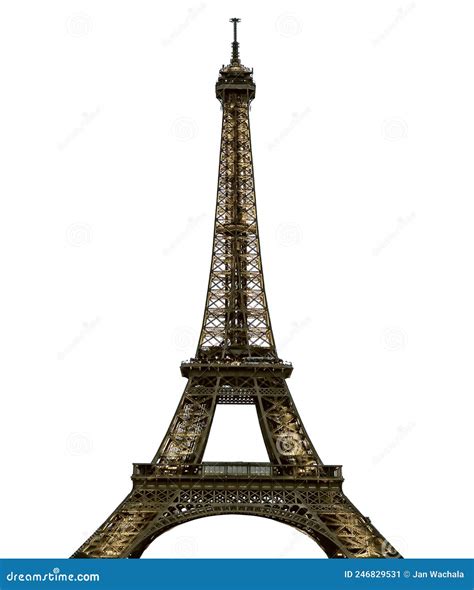 Eiffel Tower On White Background Stock Image Image Of Tower European