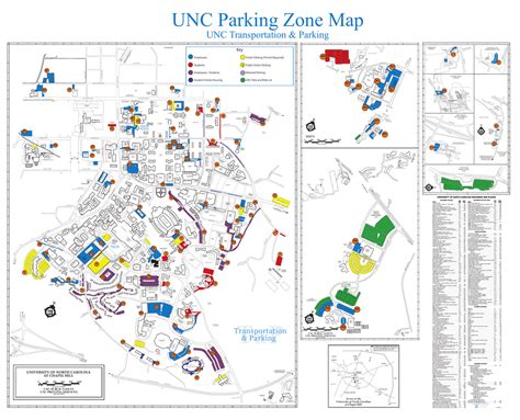 Unc Parking Zone Map Unc Transportation And Parking