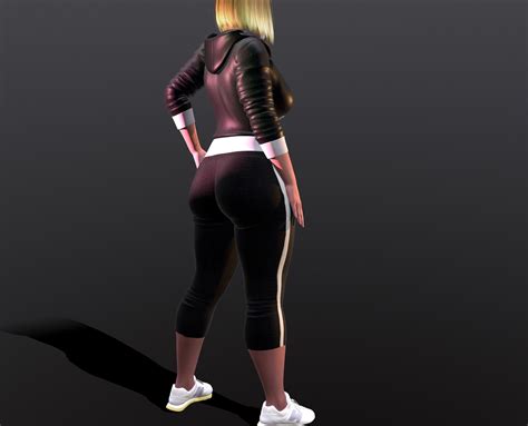 Realistic Hot Gym Girl 3d Model Animated Rigged Cgtrader