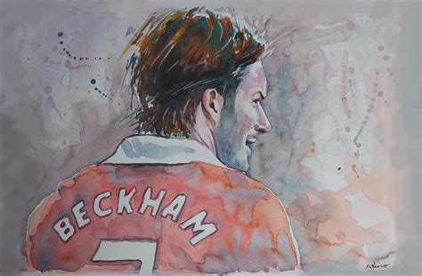 David Beckham Portrait 2 Painting By Baris Kibar Fine Art America