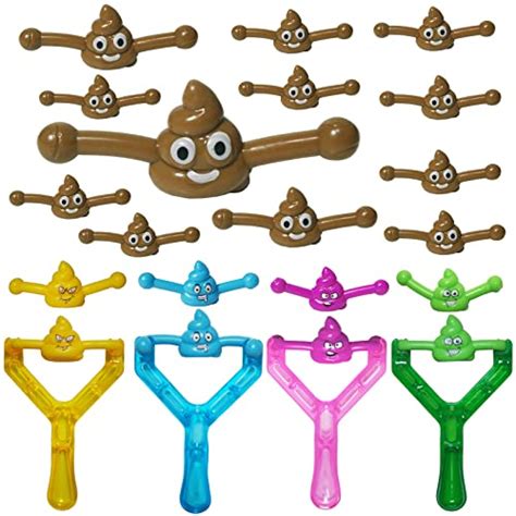 Slingshot Poop Toy For Kids Mini Rubber Slingshot Flying Poop Toys